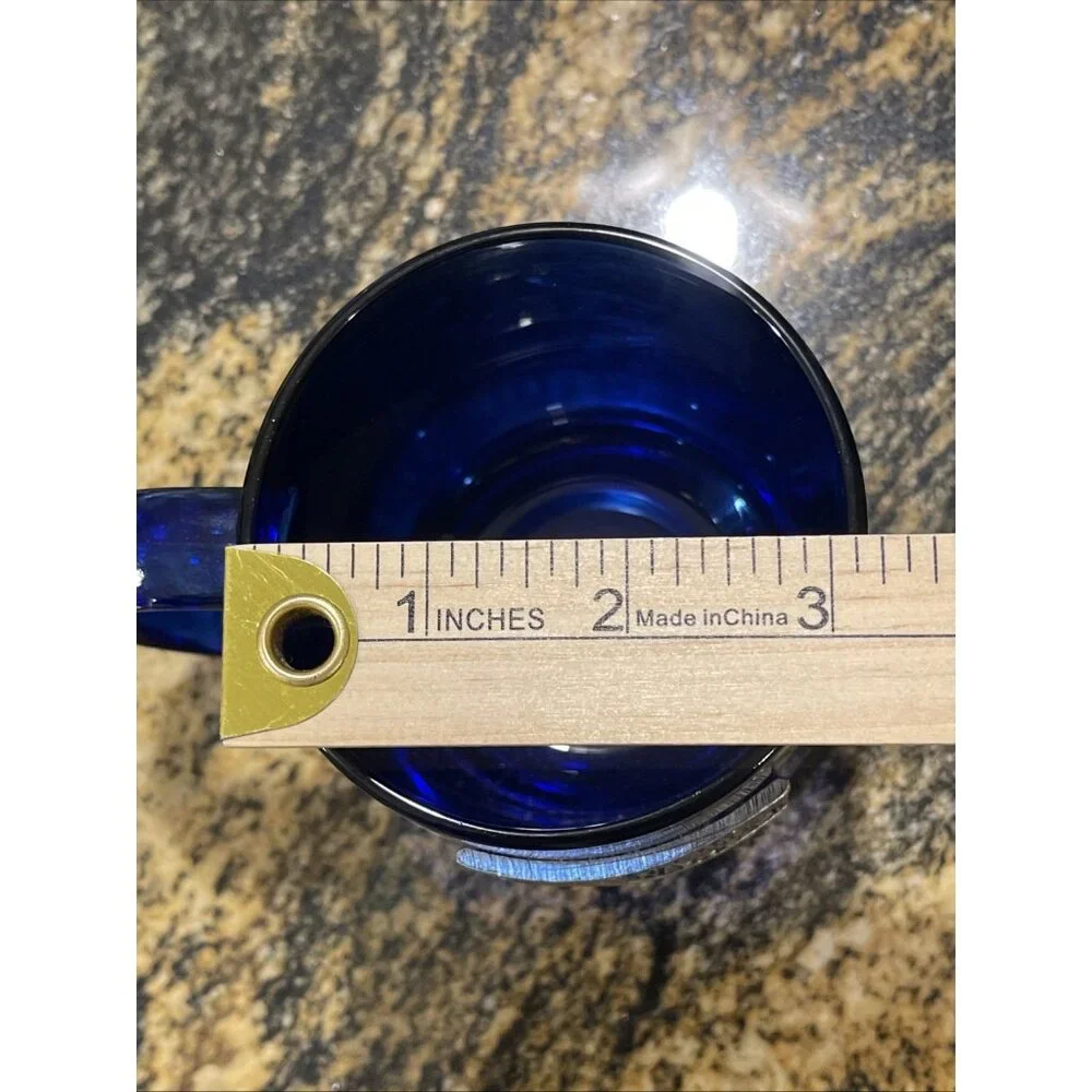 Hand Cast USA Pewter Plaque - Cobalt Blue Glass Cup Made In France Del Mar Horse